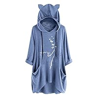 Algopix Similar Product 17 - Cute Cat Ears Hoodies for Womens
