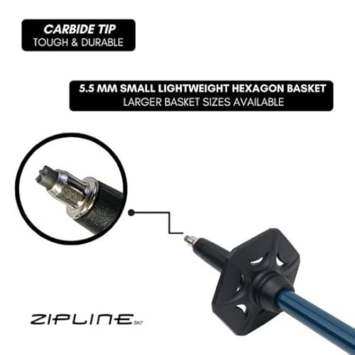 image for Zipline Ski Zipline Lollipop 14.0 Graphite Carbon Composite Ski Poles 