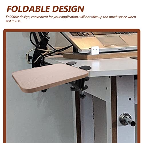 Alipis Regalhalterungen deckenklammern Ergonomie Schreib- Extender- Tablett Punch- Freie Klammer auf Faltbare - Schubladenfach Halterung Armlehne Unterstützt Schreib Zubeh?r Pc Zubehör – Bild 6