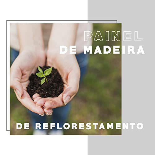 Painel para TV até 60' com Nicho e Prateleira Preto Fosco Ganges Carraro