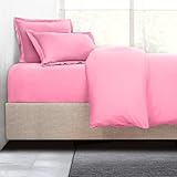 Nestl Duvet Cover with Fitted Sheet 4 Piece Set - Soft Double Brushed Microfiber Hotel Collection - Comforter Cover with Button Closure, Fitted Sheet, 2 Pillow Shams, Cal King - Lilac