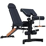 Adieu à la salle de sport : banc de musculation, combiné avec des haltères, peut compléter un entraînement d'haltères plus professionnel et efficace, adapté à tous les utilisateurs débutants et seniors, banc de musculation avec roues arrière pour une mobilité facile, peut être utilisé n'importe où dans la maison. le banc de musculation mesure 190x122cmx70cm, peut être utilisé par des personnes de moins de 2 mètres.