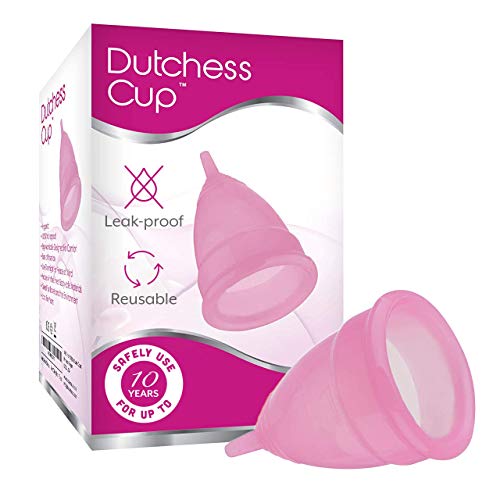 Dutchess Menstrual Cup - Small (B) - Reusable Soft Silicone Period Cups, Easy to Clean Feminine Menstruation Alternative - Free from Phthalate, Latex, BPA & Dioxin (Pink)