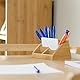 Relaxdays Schreibtisch Organizer Bambus, Stiftehalter Holz, Stiftebox Schreibtisch, Büro, HxBxT: 9 x 13 x 16 cm, natur