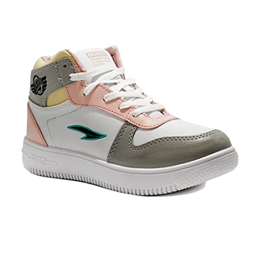 ASIAN Women’s Trendy-11 Casual Sneaker High Neck Shoes with Lightweight Extra Cushion Casual Lace-Up Shoes for Women’s & Girl’s