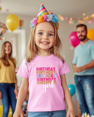 Birthday Girl Shirt Girls Birthday Gift for 2nd 3rd 4th 5th 6th 7th 8th Toddler Clothes Short Sleeve Cotton T-Shirt3