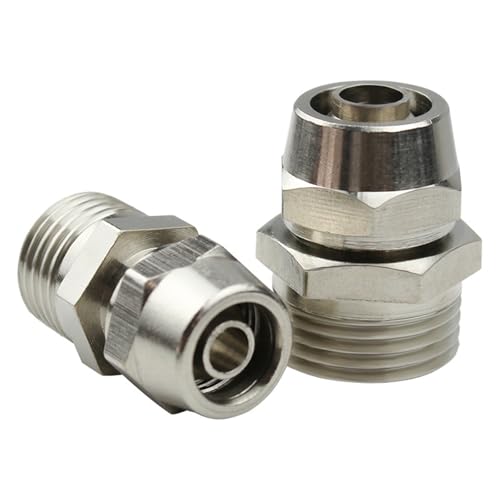 Raccord pneumatique droit PC4 M8 en cuivre usiné de haute précision