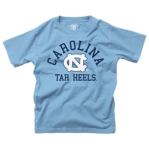Wes and Willy NCAA Kids S/S Organic Cotton Tee Shirt, North Carolina Tar Heels, XL, NC Blue