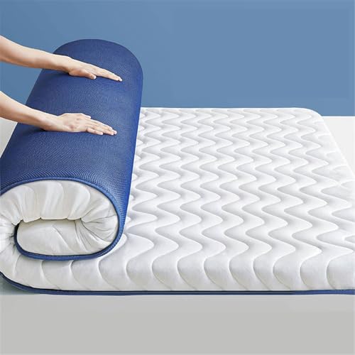 Japoński materac futon, miękka mata podłogowa o grubości 6 cm do akademika i sypialni, oszczędność miejsca, idealna do minimalistycznego życia i użytku gości, wygodna i przenośna