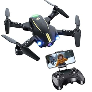 Drone with Camera, 1080P Camera FPV Mini Drones Foldable with 2 Batteries, Kids Drone Boys 8-12 10-15, 3 Speed Mode, 3D Flips, Gesture Photo, One-Key Return