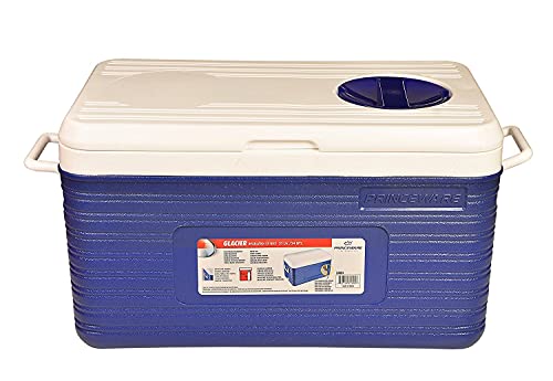 Image of Princeware Insulated Chiller Ice Box 50 LTR with Vent Lid,Tap (Blue)