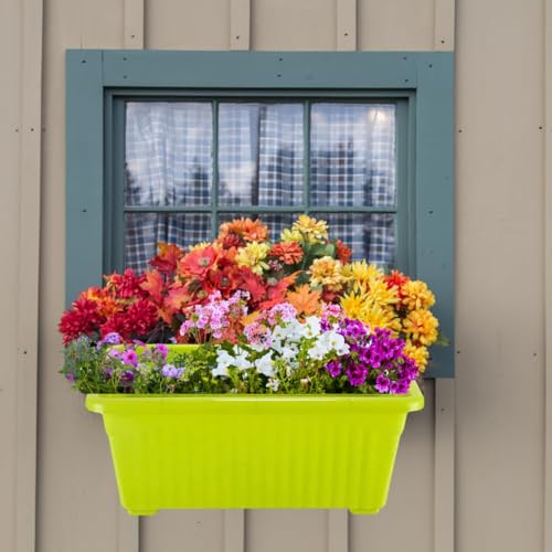 Image of Jupiter Pot 14 INCH Floor Flower Pot(34x15x14) Rectangular Plastic Flower Pot (Pack of 4),Multicolor