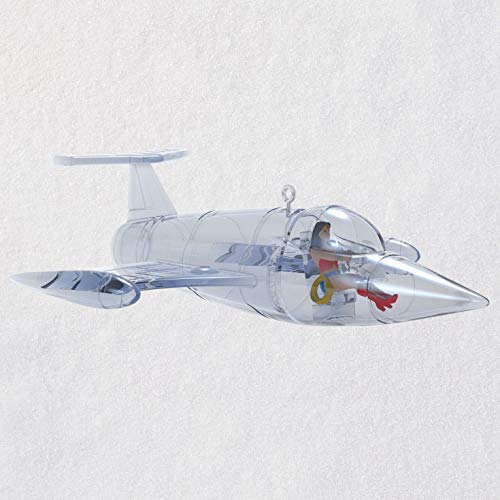 Hallmark Keepsake Christmas Ornament 2019 Year Dated DC Comics Wonder Woman Invisible Jet,