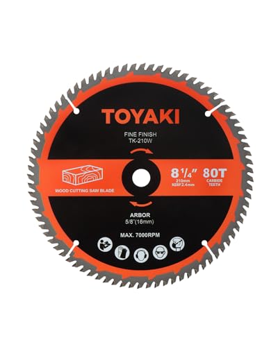 TOYAKI 8-1/4-Inch 80-Tooth Ultra-Fine Blade
