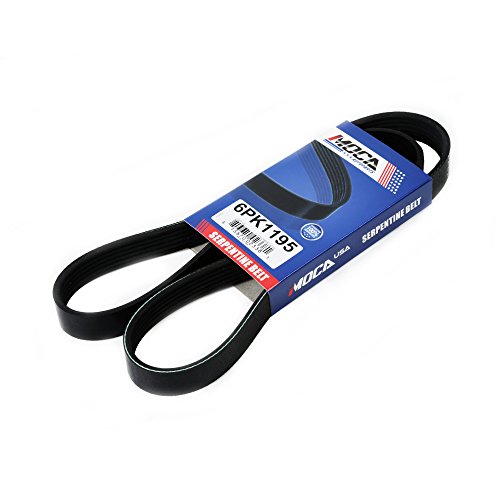 Image of MOCA 6PK1195 Drive Belt for 85-08 Audi TT Quattro Chrysler Sebring & Ford Escort & Mitsubishi Eclipse 1.8-3.8L