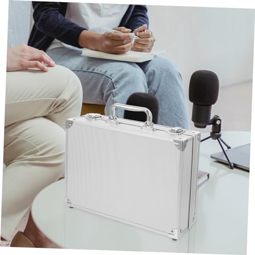 Gadpiparty Aluminum Toolbox Storage Case for Men Rolling Tool Box Aluminum Briefcase Hard Storage Boxes4