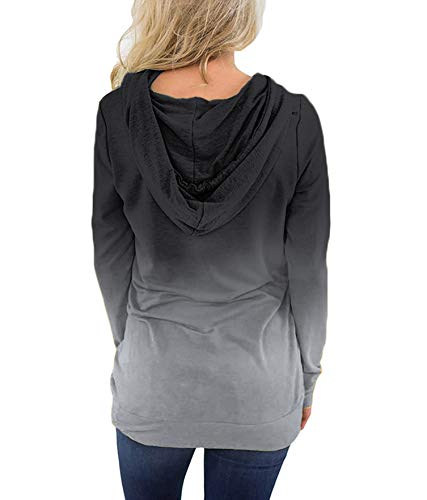 Amstt Women's Casual Hoodies Tops Long Sleeve Drawstring Pullover Sweatshirts Tops with Pocket - Image 4