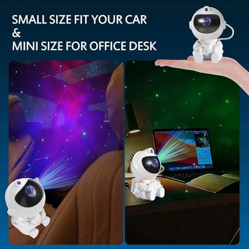 Image of One94Store Astronaut Galaxy Projector Night Light - 360 Rotating Nebula Star Projector with Remote, Timer & Adjustable Head - LED Space Lamp for Kids' Bedroom, Home, Gifts, Toys (Star Astronaut)