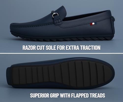 Image of Kraasa Men Premium Causal Loafers | Driving Loafers | Lighweight Slip-On's | Soft Cushioned Insole | Super Flexible, Comfortable for Men