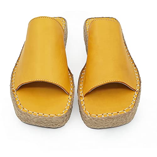 Sandales compensées orange Bonateks 36 : finies les douleurs aux pieds