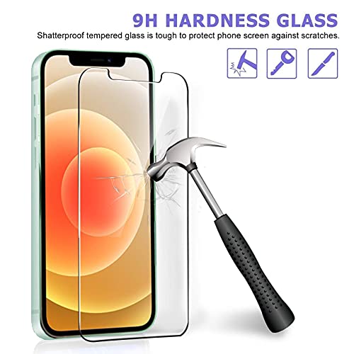 Ferilinso [4 Pack 2 Pack Screen Protector For Iphone 12 With 2 Pack Camera Lens Screen Protector [Tempered-Glass] [Military Protective] [Hd Clear] [Case Friendly] [Anti-Fingerprint] [Anti-Scratch] #TOP4