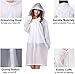 Exptolii Rain Poncho for Adults, 2 Pack EVA Reusable Raincoat Emergency Rain Gear Jacket with Hood (White)