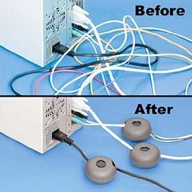 Electriduct 4Pc Set Cable Turtle Desk Organizer For Hiding & Organizing Cords & Wires Found In Homes & Office - Best Use For Computer Stations, Gaming & Entertainment - Gray 2X Large #TOP4