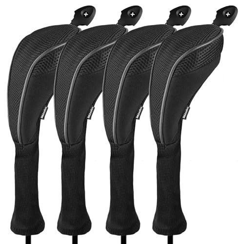 Andux 4 Pack Long Neck Golf Hybrid Club Head Covers Dial No. Tag CTMT-01