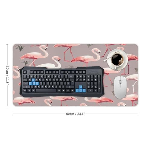 Pad Mouse Grande Rosa Flamenco 30x60 cm Antideslizante miniatura 2