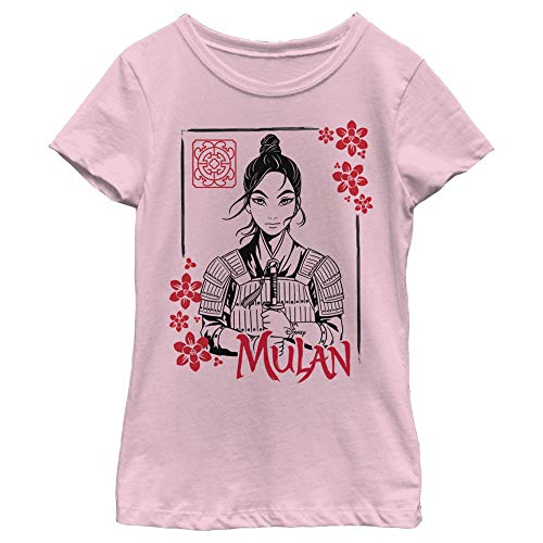 Fifth Sun Disney Ink Line Mulan Girls Short Sleeve Tee Shirt