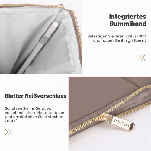 MoKo 13.3-14 Zoll Puffy Laptop Hülle passend für MacBook Air 13'' M3 2024/2020/2019, MacBook Pro 14'' M3 2024/2023, MacBook Pro 13" M2/M1… – Ansicht 5