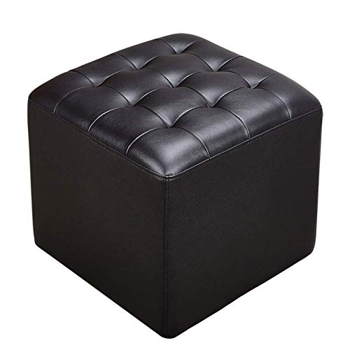 Pouf de rangement compact en similicuir avec coffre et couvercle rabattable - 2