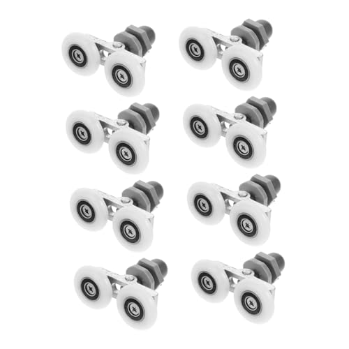 Rodillos dobles para puertas corredizas de ducha 8 piezas de aleación 2