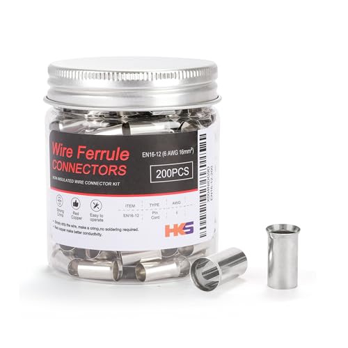 Embouts de fil AWG6 EN16-12 HKS en cuivre pour raccordement et sertissage de câble électrique