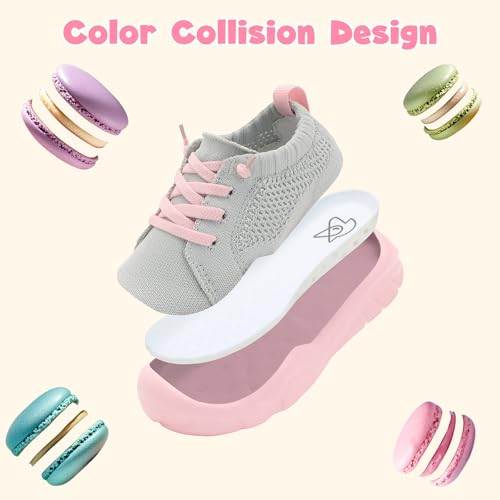 LeIsfIt Toddler Shoes Girls Boys Wide Barefoot Shoes Kids Breathable Sneakers Slip on Tennis Shoe Lightweight Sneakers4