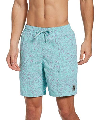 Nike Swim Men s Shark Lap 7? Volley Swim Trunks Tropical Twist Medium Multi Color