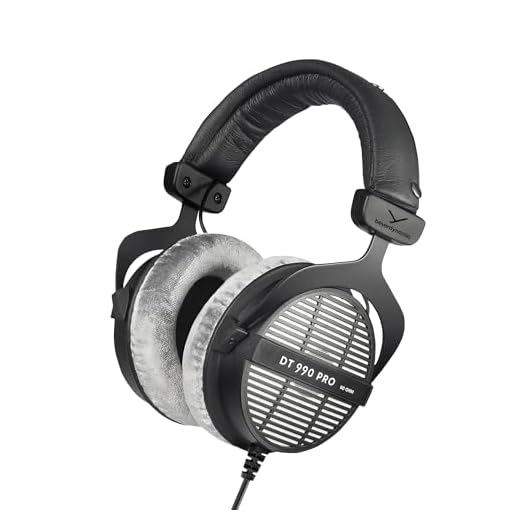 beyerdynamic DT 990 PRO Over-Ear Studio Monitor Headphones - Open-Back Stereo Construction, Wired (80 Ohm, Grey)