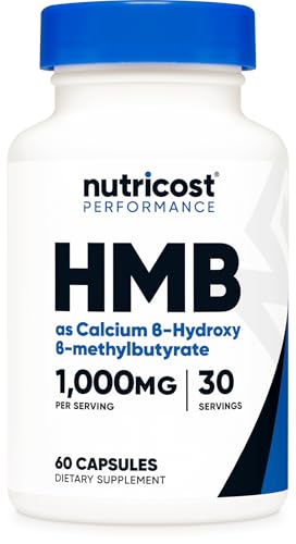 Nutricost Nutricost HMB (As Calcium Beta-Hydroxy Beta-Methylbutyrate) 1,000mg, 60 Capsules - 500mg Per Capsule, GMO-Free, Gluten-Free, 30 Servings sold by Nutricost - Amazon Seller - US