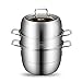 Vaporera/Olla común, Olla de Cocina de Acero Inoxidable 304 para el hogar de 3 Capas, 28/30/32 cm, Parte Inferior más Gruesa, Universal para Estufa de Gas/Cocina de inducción (Size : 28cm) (30cm)