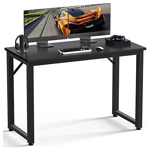 LEMBERI Cheap Computer Desk 39 inches, Small Space Student Desk for Teens, Study Writing Work Table,Stable Modern Simple Style PC Desk for Home Office,Workstation,Black