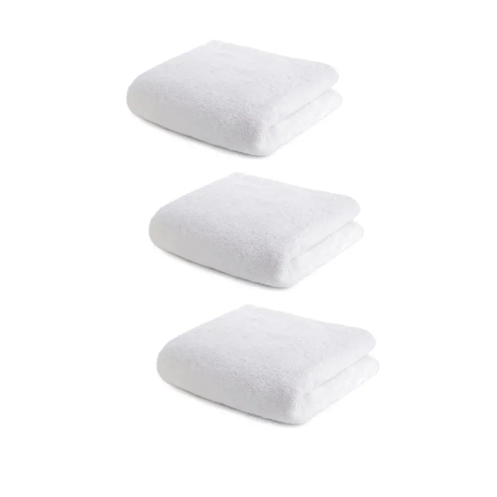 Soft Cleaning Towels 3 Pack Thick Double Layer Cloths for Home White