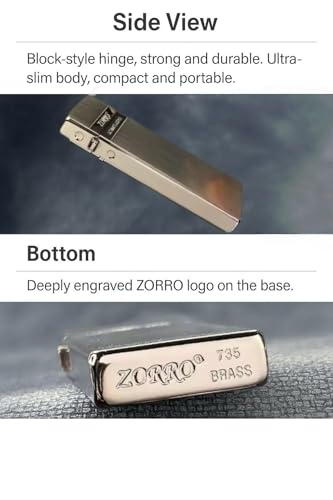 Encendedor ZORRO Ultra Delgado Negro con Caja miniatura 5