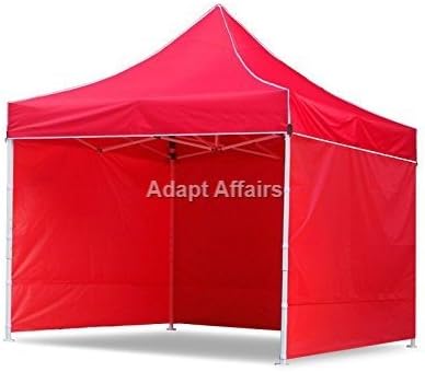 Invezo 10 x 10 feet Gazebo Canopy Tent for Outdoor - 2 mins Installation/Waterproof Tent (Red, Extra Premium (34 KGS))