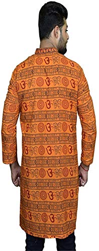 Image of Men's Cotton Long Kurta (Multi-Coloured)