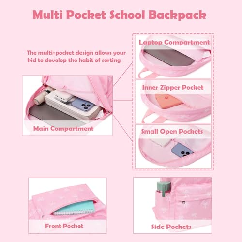 Kimwadalh Girls Backpack for School, Large Capacity Schoolbag for Primary - image 3