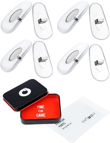 Image of 4 Pairs Ultra Soft Silicone Eyeglass Nose Pads for Ray-Ban RB3604 /RB3526 /RB3527 /RB3533 /RB3540 /RB3545 /RB3546 /RB3549 /RB3558, Plug-in Anti-Slip Glasses Nose Piece Replacement Kit Clear