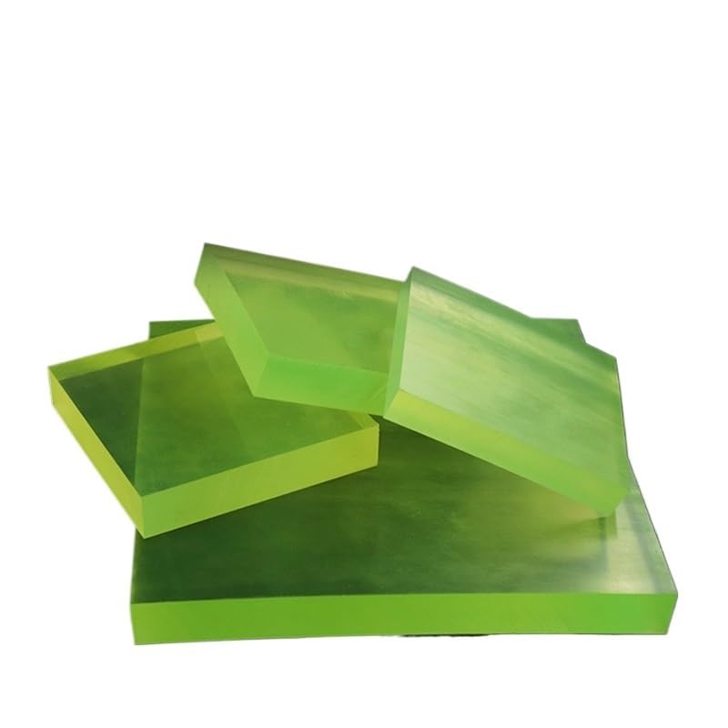 Arkusz poliuretanowy PU, odporny na zużycie olej, półprzezroczysty żółto-zielony przemysłowy materiał buforowy(Thick 2mm,1000x2000mm)