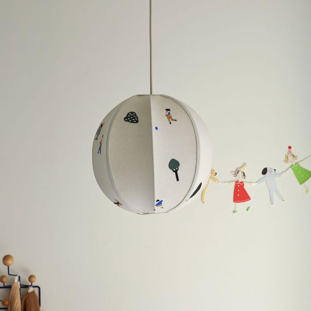 Duński design lampka nocna do pokoju dziecięcego lampka nocna z tkaniny lnianej i bawełnianej haftowana restauracja