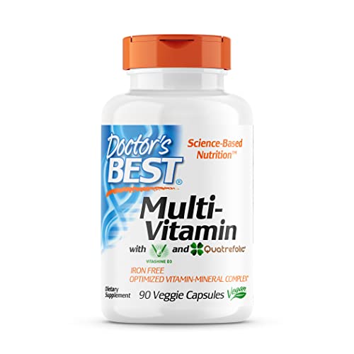 Doctor's Best Multi-Vitamin, Formulation Fully Optimized For Absorption, Vitamins, Minerals, Antioxidants & Nutrients, Vegan, Gluten Free, 90 Veggie Caps #TOP24