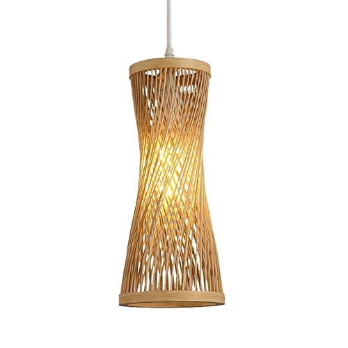 Lampe suspendue en rotin spirale pour une ambiance salon de thé chaleureuse